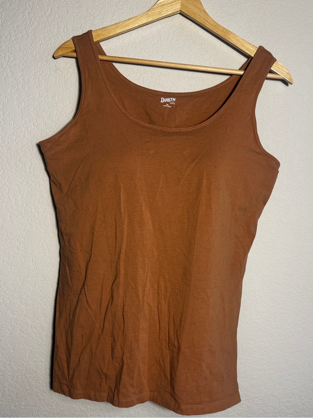 Duluth Trading Co Tank Top Womens XL Brown Scoop Neck Sleeveless Basic